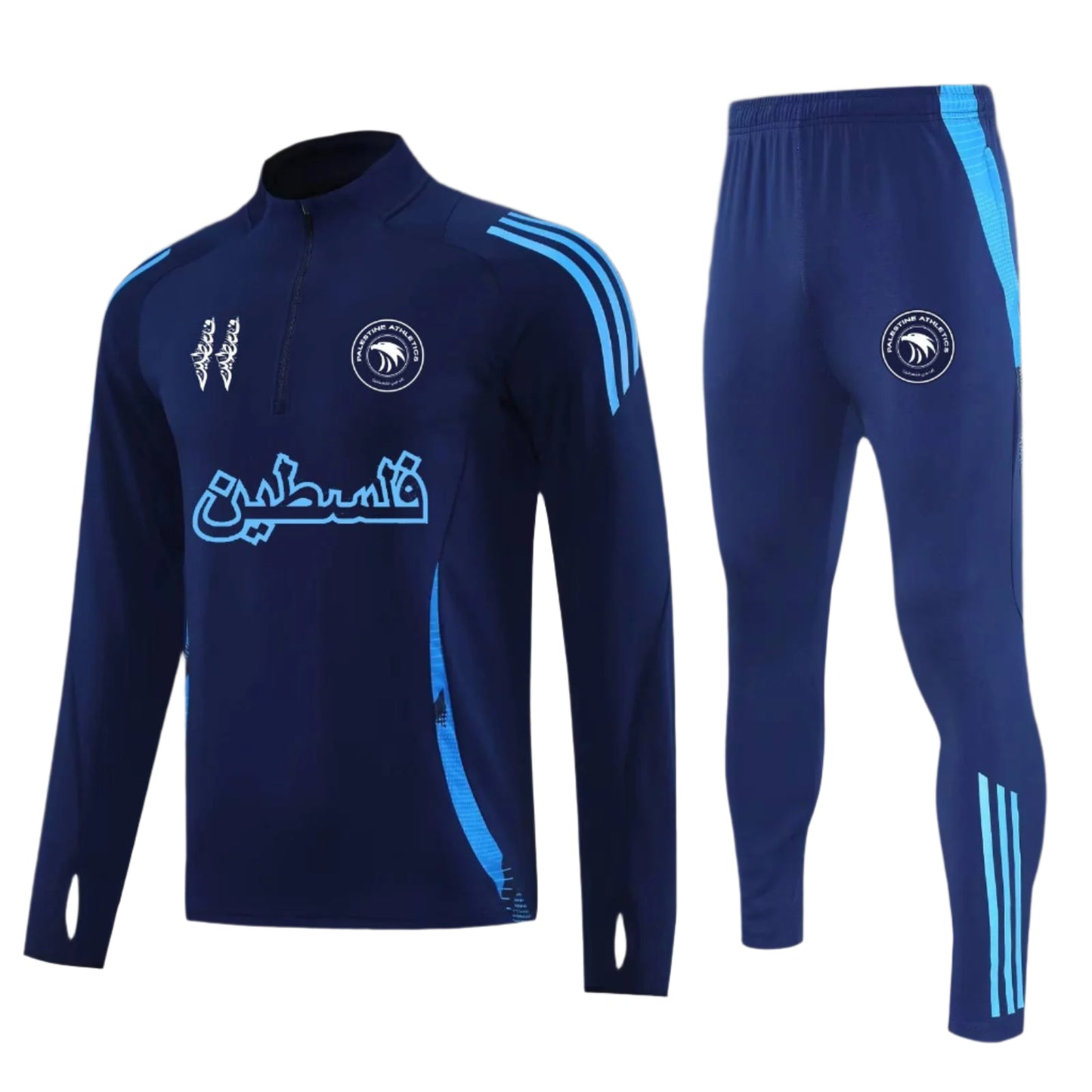 Palestine Athletics® - Navy Blue Tracksuit *ARABIC EDITION*